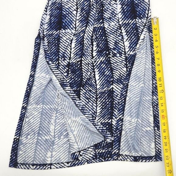 Michael Kors Maxi Midi Skirt Plus Size 1X Palm Print Side Splits Stretchy Beachy - Picture 6 of 8